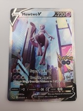 Pokémon Go TCG Mewtwo v Full Art Holo carta ultra rara arte alternativa 072/078