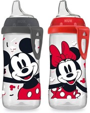 NUK Active Cup 10 oz 2-Pack Mickey Minnie Kids Drinking Sippy Cup
