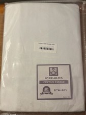 H.VERSAILTEX Linen Curtains Elegant Natural Linen blend 2 panel set 52x84" White