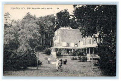 1998 Playing Volleyball Mountain View Hotel, Rangeley Lakes ME Postcard