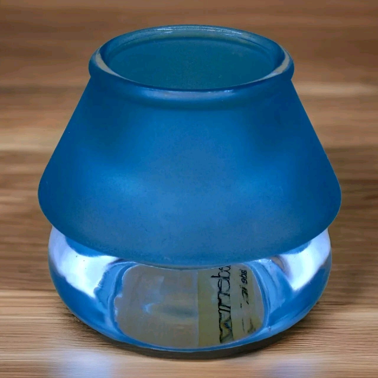 Biedermann and Sons Blue Frosted Heavy Glass Votive Candle H