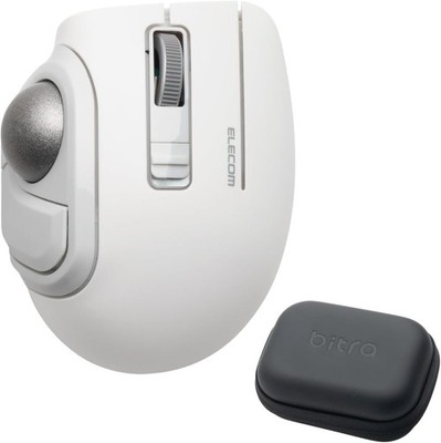 ELECOM Trackball Mouse bitra White M-MT1MRSAWH Wireless Bluetooth 5 Buttons New