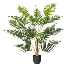 Vickerman 35" Artificial Potted Fern Palm Real Touch Leaves.