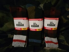 9 Pairs Kodiak Thermal Wool Socks Men's Size 7-12 Full Cushioning Outdoor