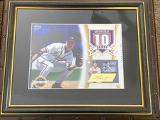 2003 UD Authentics Chipper Jones Framed Auto Autograph /350