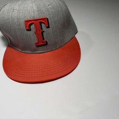 Texas Rangers Gray & Orange Snapback Hat   MLB Style   Melonwear Adjustable