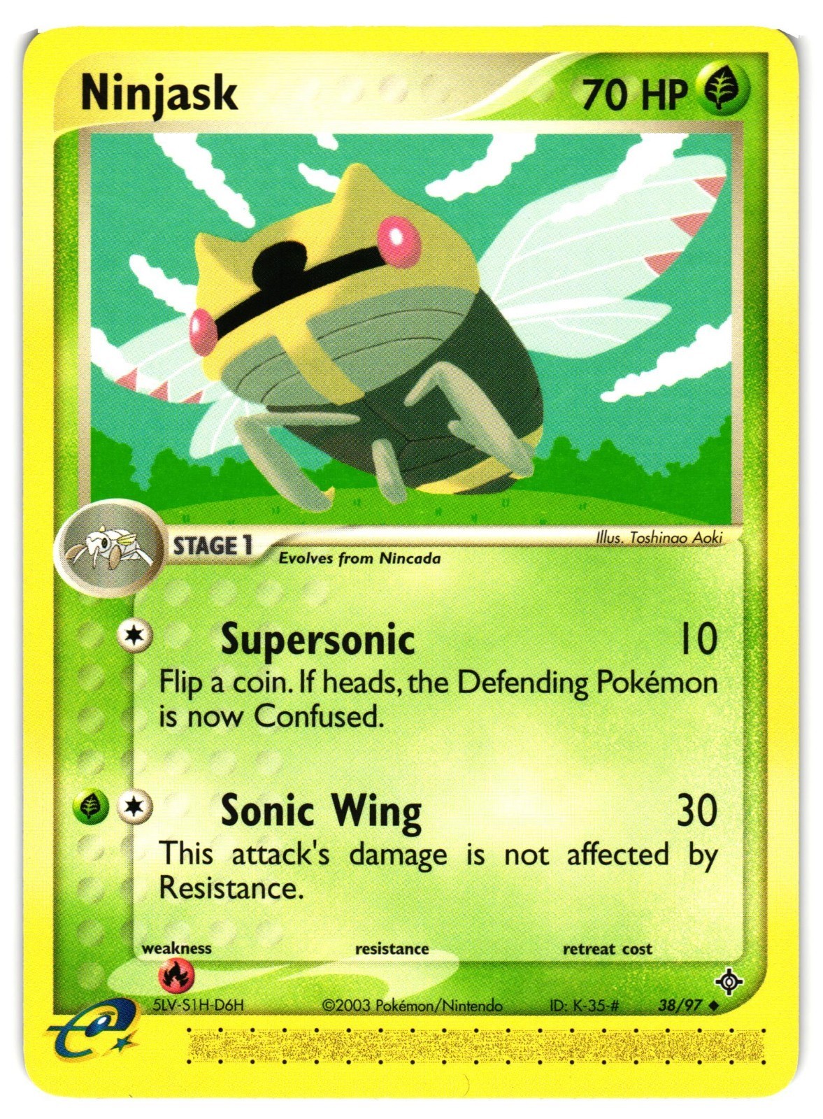 Pokémon TCG Ninjask EX Dragon 38/97 Regular Uncommon VLP