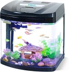 3 Gallon Glass Aquarium Starter Kit W/ Flip-Top Feeding Port Betta Fish Crystal