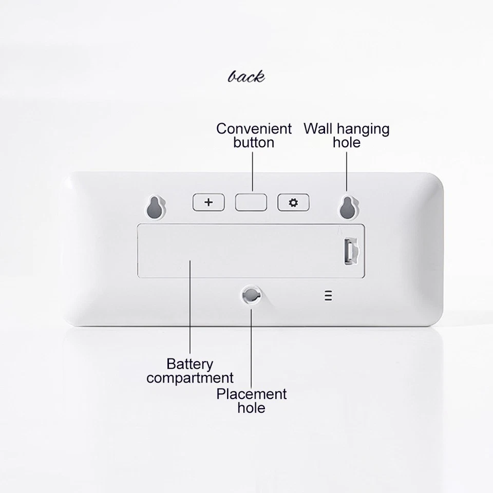Digital Wall Clock Electronic Clock Creative Humidity Display Large Screen Clock - Image 2 of 4