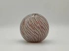 Vintage Fratelli Toso Murano Glass Multicolor Zanfirico Ribbon Paperweight – 3”