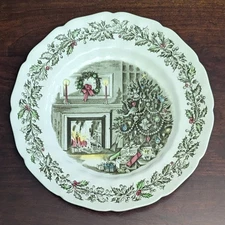 Johnson Brothers Ironstone Merry Christmas Dinner Plate 10 1/2"