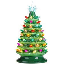 Light-Up 15" Christmas Tree with Multicolor Lights - Vibrant Holiday Centerpiece