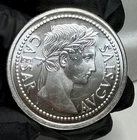 AUGUSTUS CAESAR, 1 TROY OZ .999 FINE SILVER ART ROUND, A-MARK, HTF ROUND!