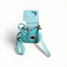 Fujifilm Instax Mini 9 Ice Blue Instant Film Camera w/ Strap CASE - TESTED
