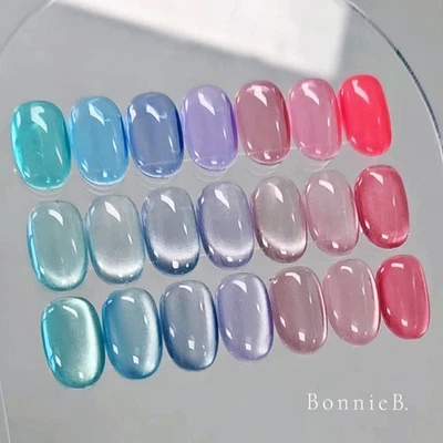 Miroir poudre à ongles chromé magnétique Bonnie B Clear Glow argent 2 voies... - Photo 1/4