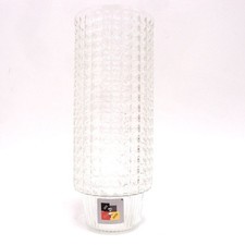 Lampenschirm 257 100 45 mm Glas lang Waben Struktur Retro Leuchte Ersatzglas