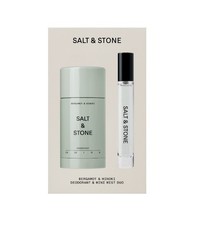 Salt Stone Bergamot Hinoki Deodorant Mini Body Mist Duo New in Box
