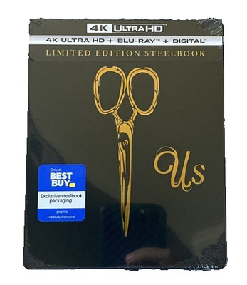 Us (4K Ultra HD + Blu-ray + Digital, 2019 Limited Steelbook Edition) NEW