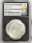 1904-O Morgan Dollar $1 NGC BU BAG FRAGMENT New Orleans Silver One 90% Coin
