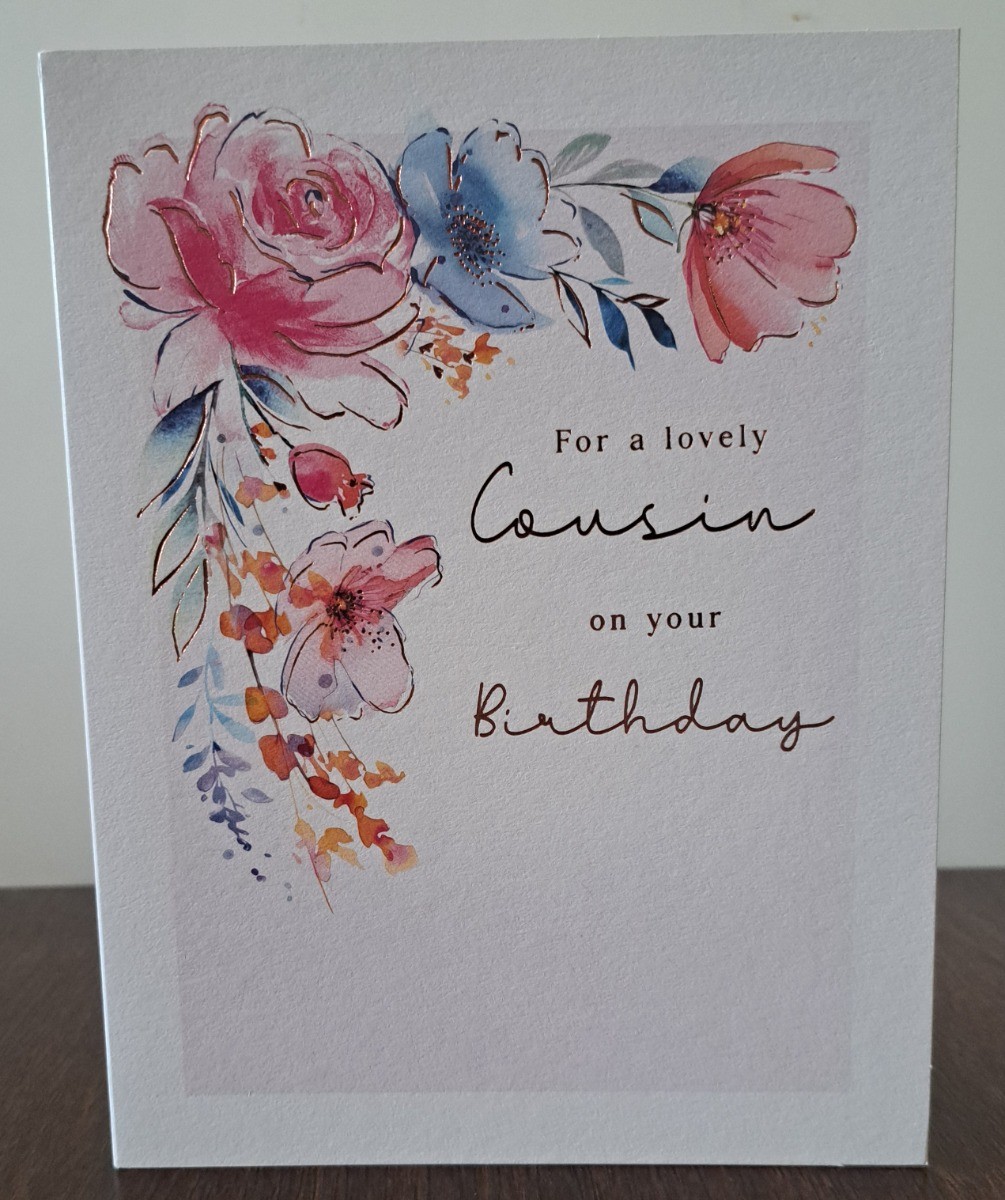 Cousin Birthday Card For Female. 19x13cm