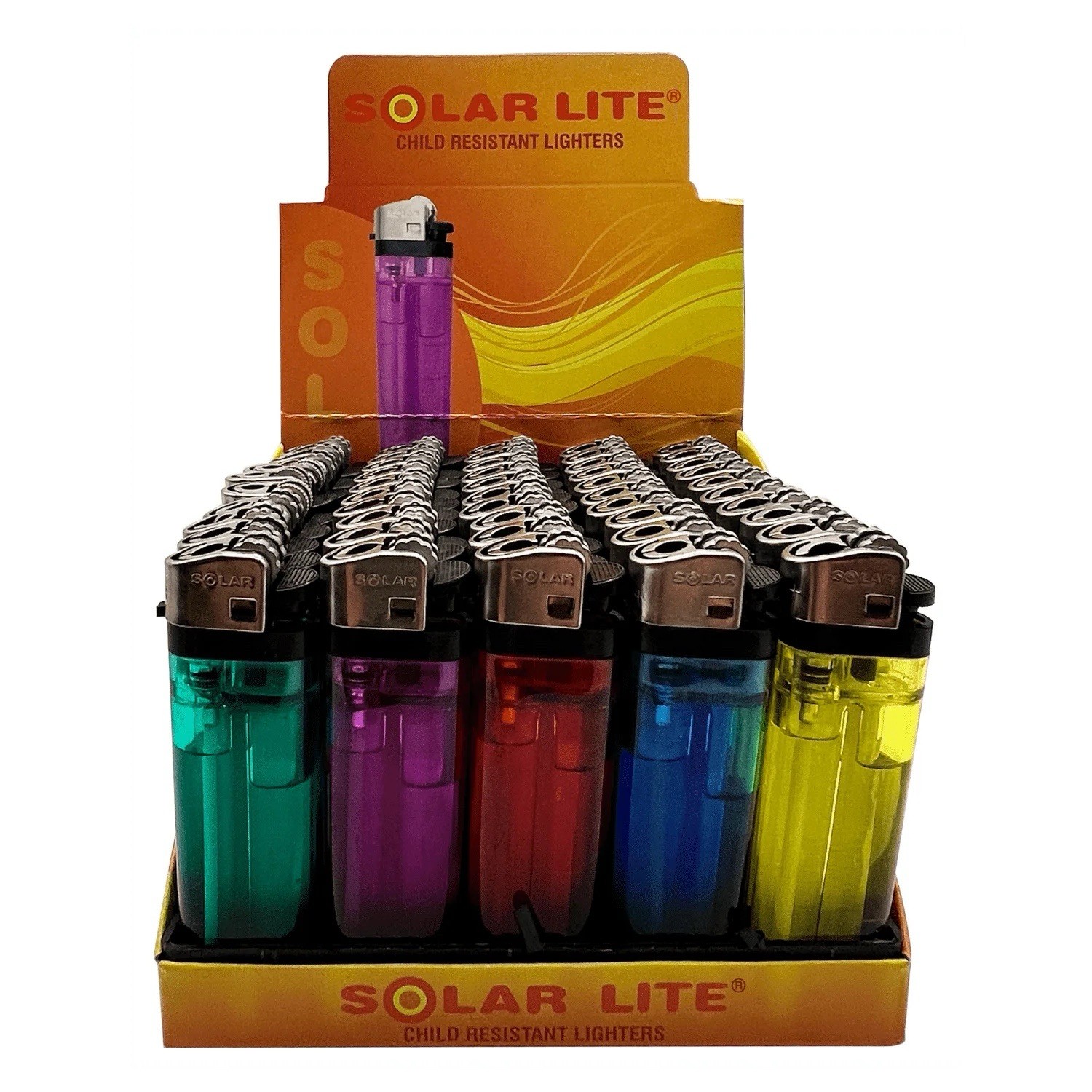 200 Pack Solar Lite Disposable Lighters Refillable Butane Child Resistant Bulk