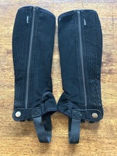 Dublin équestre unisexe noir taille enfant moyen fermeture éclair demi chaps