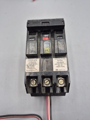 SQUARE D #Q0345PL SERIES 2 45 AMP 240V 3-POLE CIRCUIT BREAKER FREE SHIPPING 