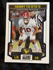Henry TooToo 2023 Panini Score Football Rookie Card Houston Texans RC #378