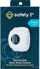 Safety 1st Parent Grip Door Knob Covers White One Size 4 Count NEW