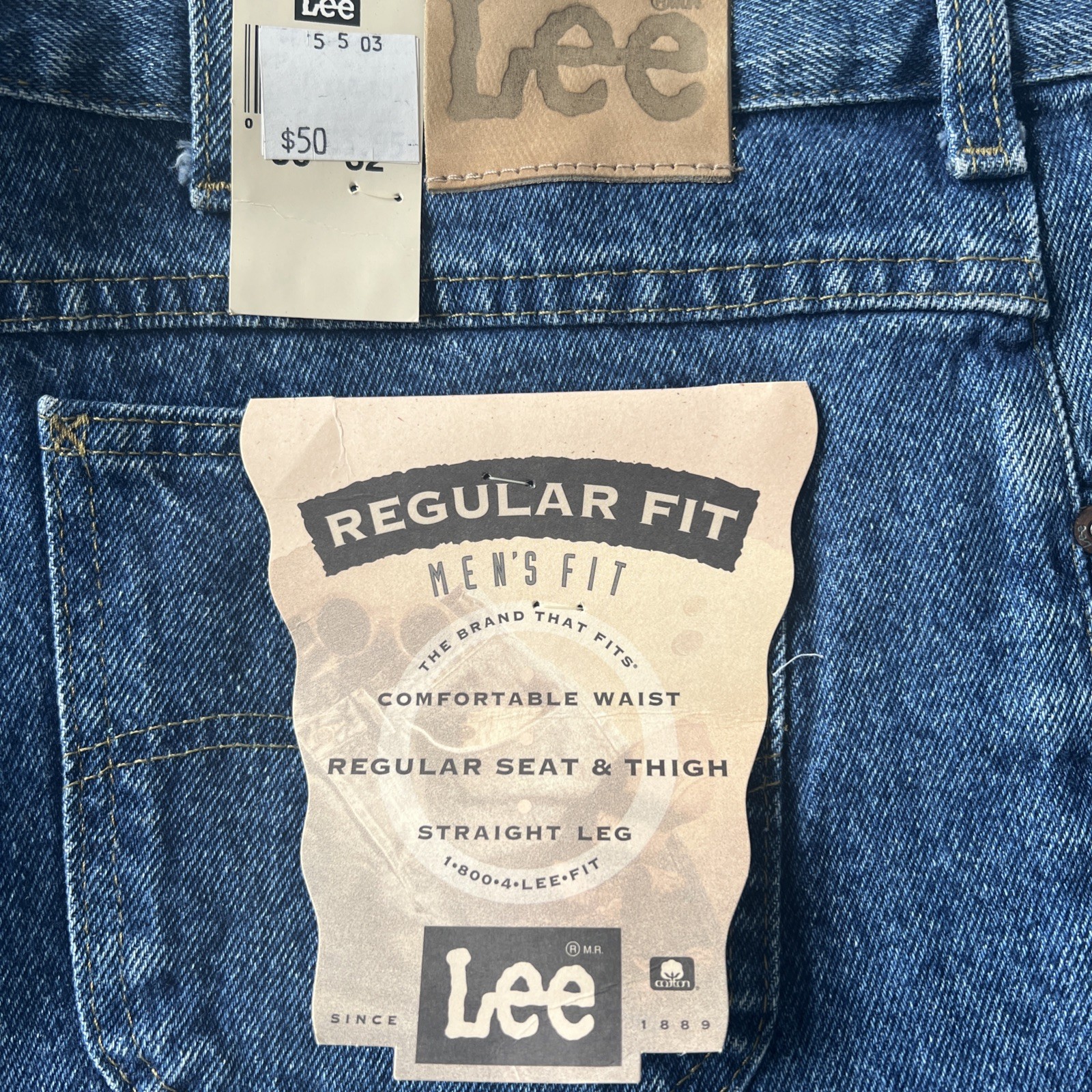 &rsquo;s Blue Straight Leg Big & Tall Peperwash 56x32 Cotton Usa
