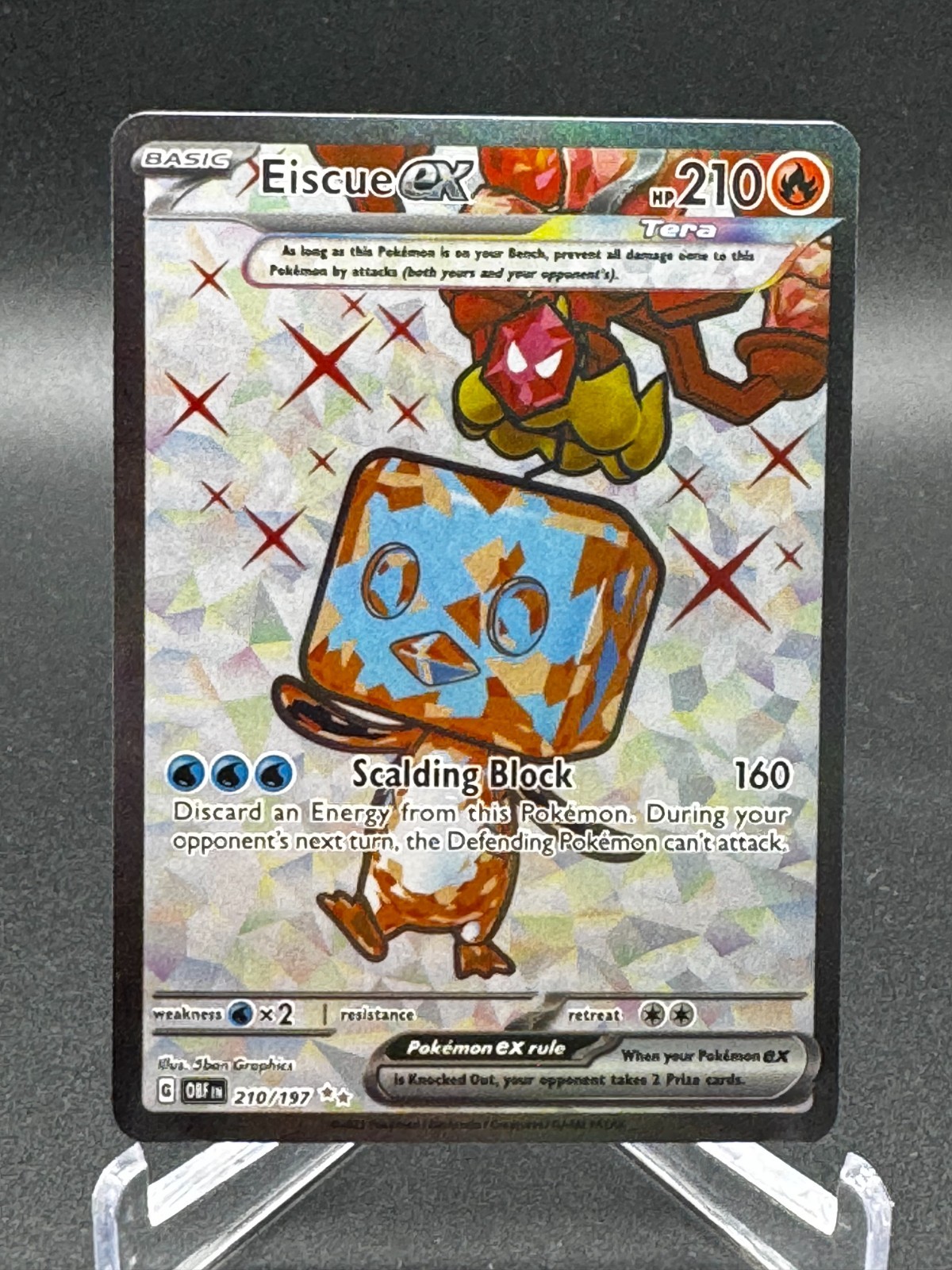Eiscue ex 210/197 Ultra Rare Obsidian Flames Pokemon NM
