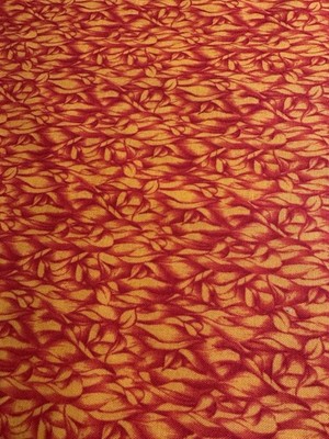 Flower Box quilt fabric by Blank Textiles BTR 4055 APRICOT leafy print orange