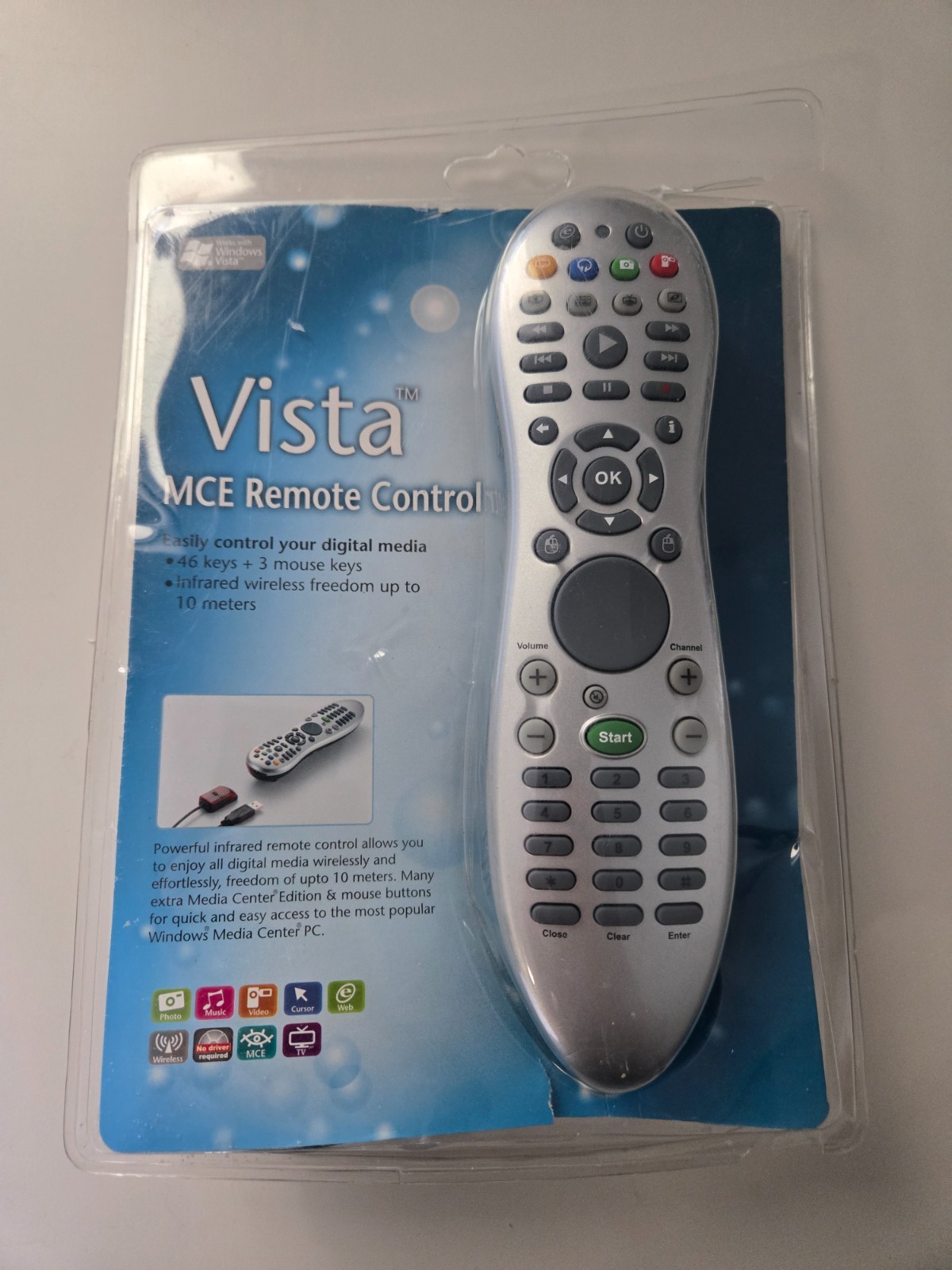 Vista MCE Programmable Windows Media Center PC Remote Contro