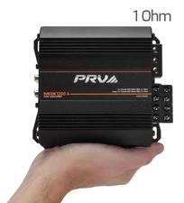 PRV MDX1200.4 1 Ohm Mini 4 Channel Amp 4x 300 Watts Compact Car Audio Amplifier