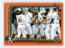 2025 Topps #594 Athletics Orange Holo Foil #/25