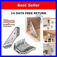 Stainless Steel Corner Brackets Furniture Angle Brace 90 Degree Connector
