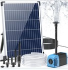 12W Solar Pond Fountain 605L/H Solar Powered Fountains Water Feature with 6.5ft