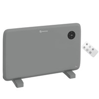 HOMCOM Grey 1200W Electric Convector Heater – Remote Control 