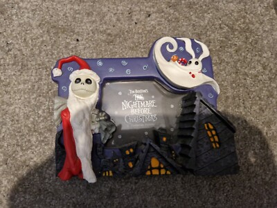 Tim Burton The Nightmare Before Christmas Santa Jack & Zero Resin Bilderrahmen