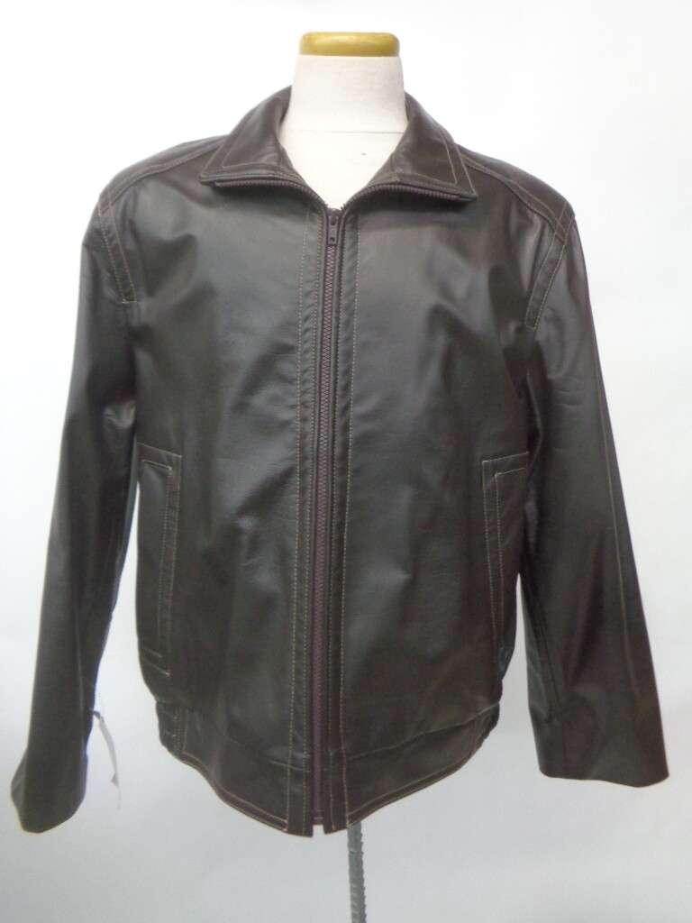 SHOWROOM NEW BROWN LEATHER JACKET COAT MEN MAN SIZE 40 | eBay