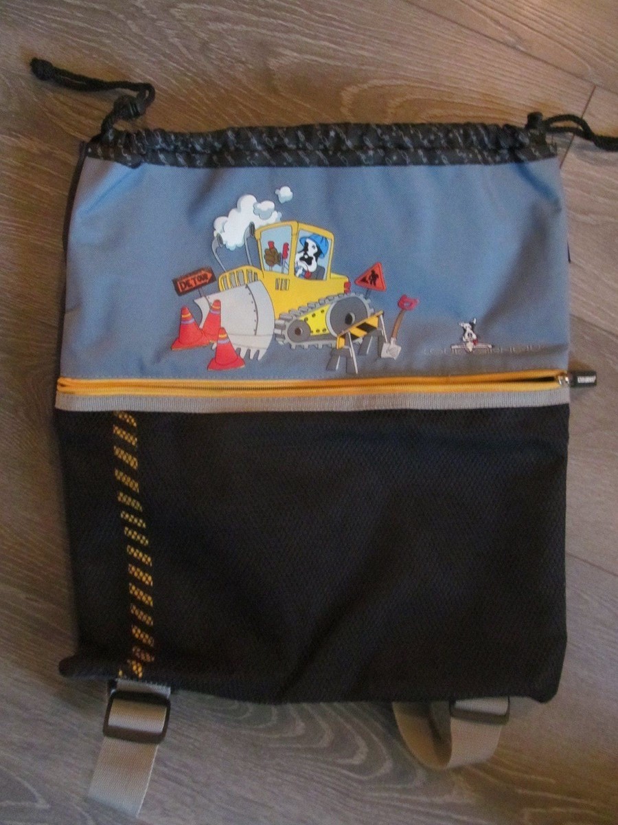Louis Garneau KIDS BAckpack bag pack Construction theme BLUE truck