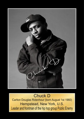 Chuck D (Public Enemy) eMusic Poster Konzert Souvenir Memorabilia Geschenk A5, A4,