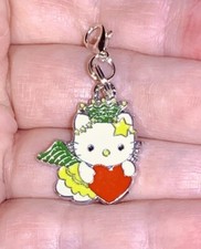 Silver Hello Kitty Charm Zipper Pull  Keychain Add On Clip 