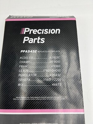 QTY 2 Precision Parts Air Filter PPA5432 For Toyota Camry 
