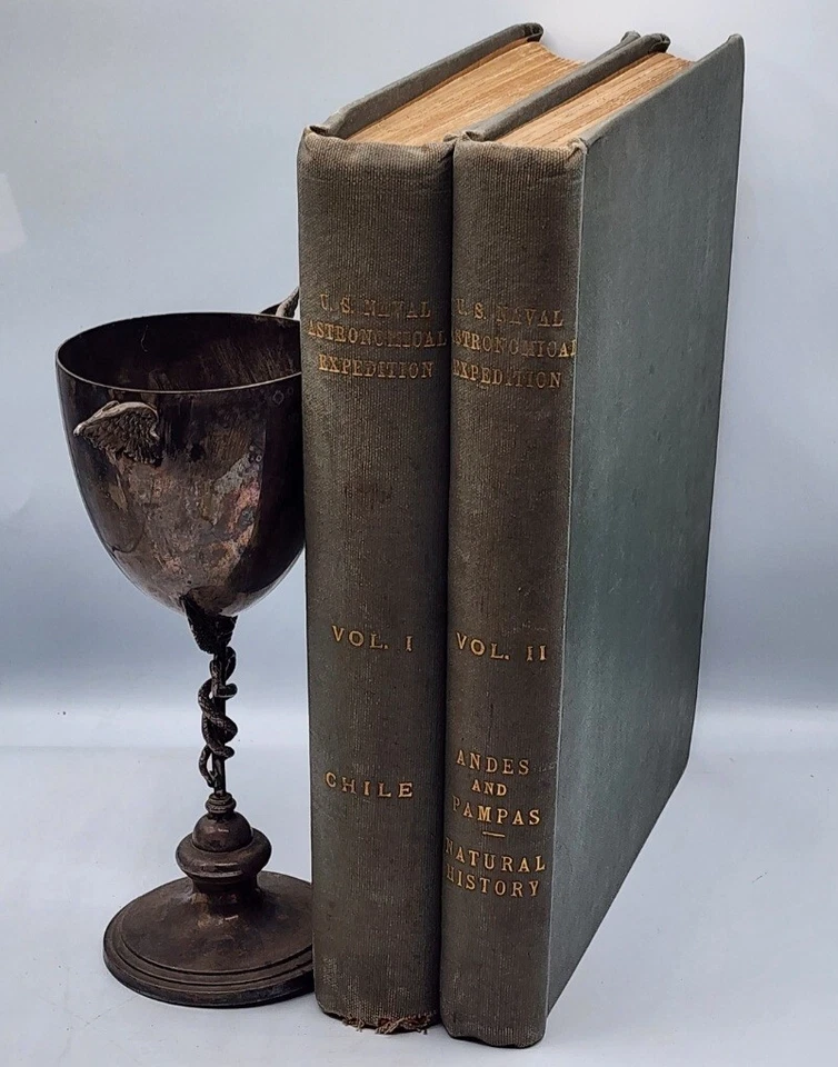 RARE 1st ed. 1855 U.S naval astronomical expedition to the southern hemisphere  - Image 2 of 4
