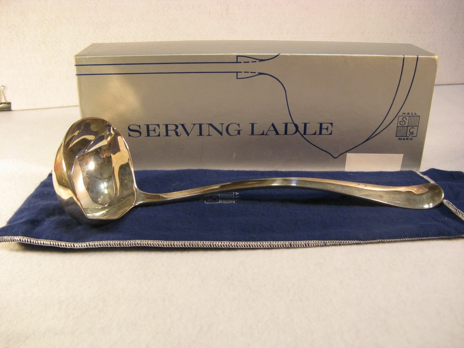 SG Hallmark Serving Ladle Georgian Pattern Silverplated England 3905
