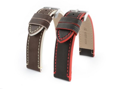 LEDERARMBAND SPORT UHRENARMBAND KALBSLEDER WATCH STRAP PORTO 18, 20, 22, 24MM de