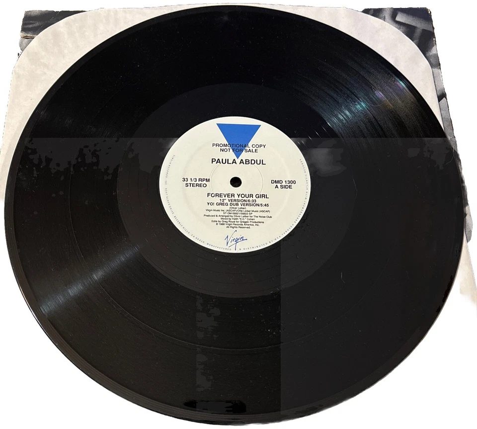 Paula Abdul Forever Your Girl/Straight Up/Next to You DJ COPY 33RPM Mixes 5 Trx Foto 3 de 4