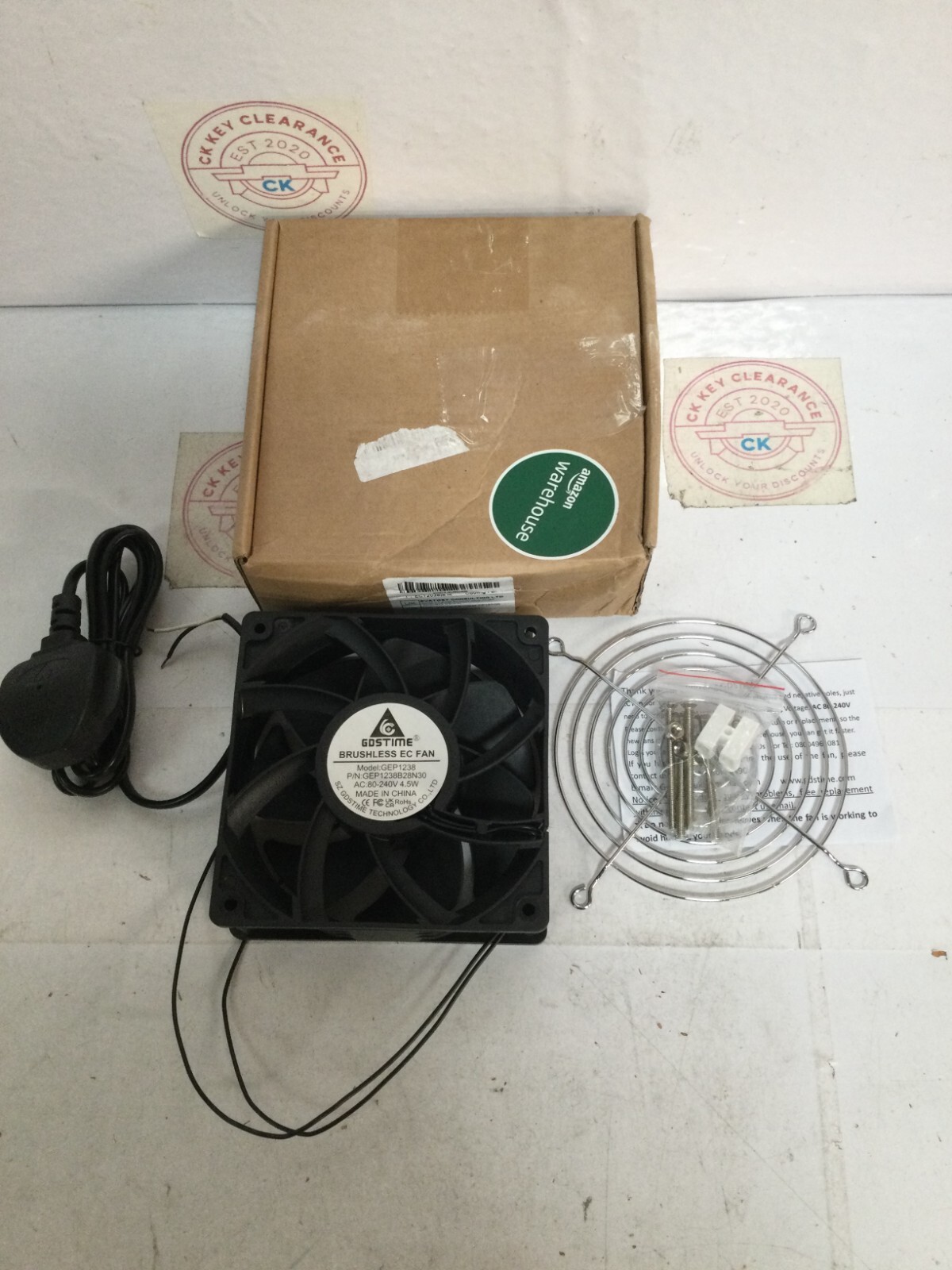 GDSTIME 80mm Fan 80 x 38mm 12V Fan 8038 8CM PWM Fan 4 Pin Dual Ball Bearing