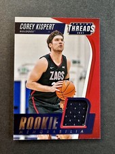 Corey Kispert 2021 Panini Chronicles Draft Threads Jersey Rookie GONZAGA RC
